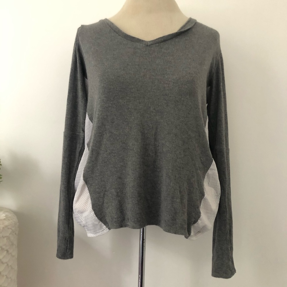 Blanc Noir L/S bend Rob long sleeve top gray